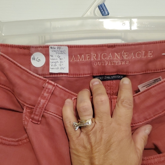 American Eagle Outfitters Coral Distressed Skinny Jeans - Picture 6 of 6